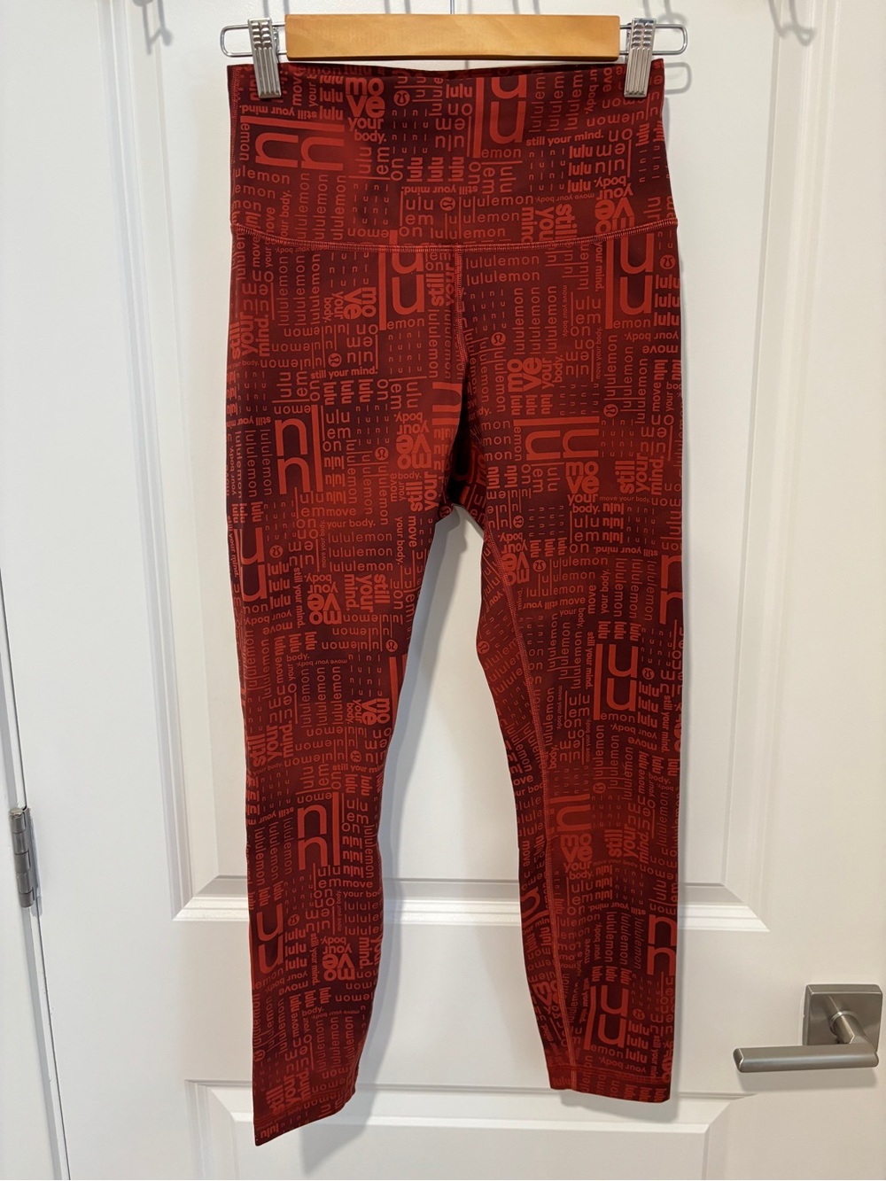 Lululemon Wunder Train High-Rise Pant 25” Ombre Red Multi Size 8
